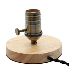 Load image into Gallery viewer, YGFEEL Vintage Solid Wood Table Lamps Industry Retro Pure Copper Lamp