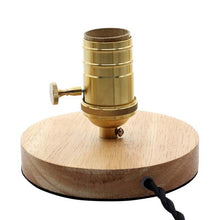 Load image into Gallery viewer, YGFEEL Vintage Solid Wood Table Lamps Industry Retro Pure Copper Lamp
