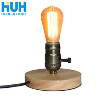 Load image into Gallery viewer, Wooden Aluminum Table Lamp  Retro 110V/220V Dimmable Night Light
