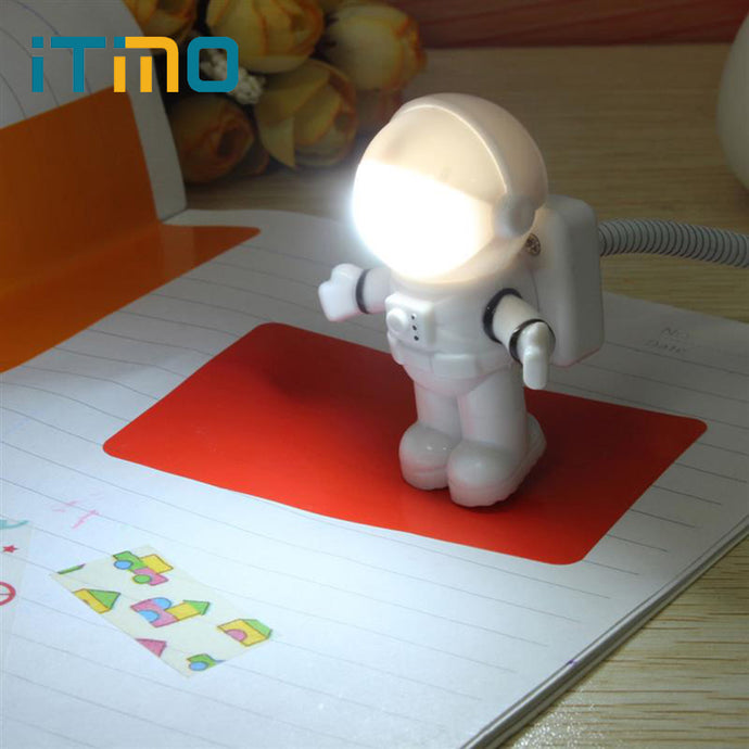 Mini Reading Lamp USB Tube For Computer Pure White Portable Spaceman Astronaut