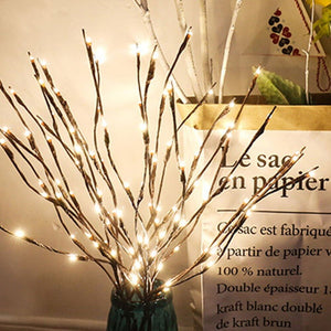 20 LED Branch Lights Fairy Decorative Night Light Willow Twig