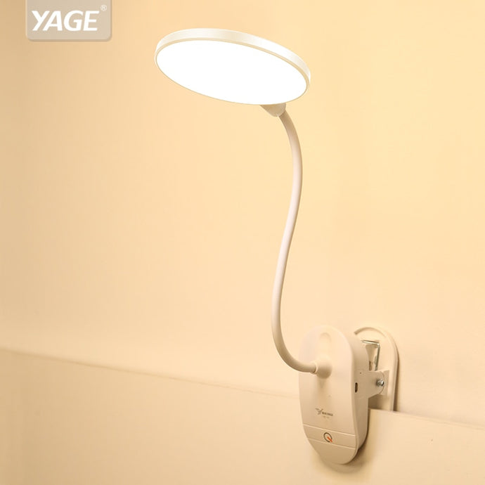 YAGE T101 Touch On/off Switch 3 Modes Clip Desk Lamp Rechargeable