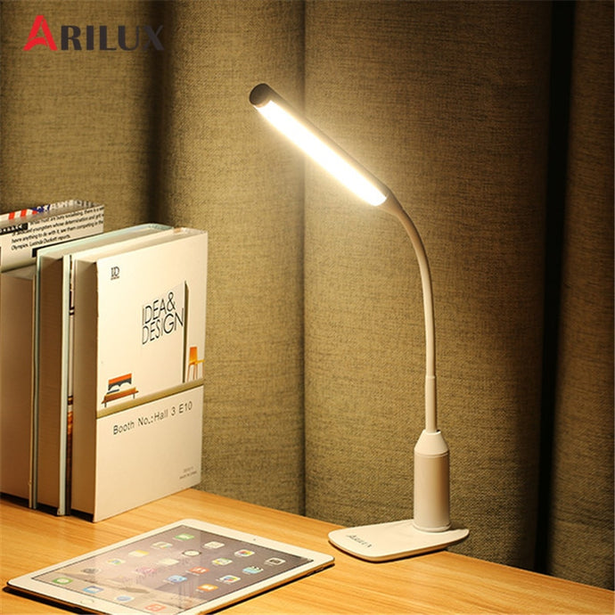 ARILUX Desk Lamp USB 6W LED Table Lamp with Clip Touch Adjustable Lamps 3 Modes